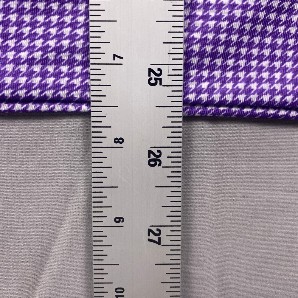 TailorByrd Houndstooth Quarter Zip Pullover Men Large Purple Gingham Performance - Picture 12 of 12